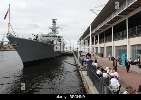 Le HMS Somerset à DSEi 2009 Banque D'Images