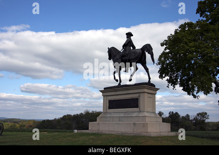 Monument au général John Reynolds, commandant de l'Armée de l'Union, 1ère Corp. tués le premier jour de la bataille. Gettysburg Banque D'Images