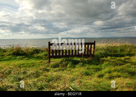 Voir Banc de la Firth Forth North Berwick en Écosse. Banque D'Images