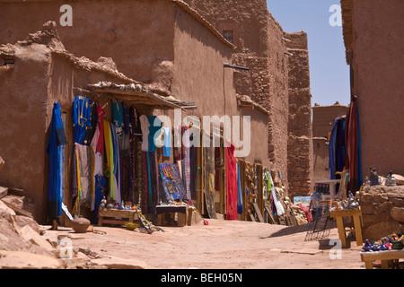 Shop dans Ait Ben Haddou Kasbah Ouarzazate Maroc Banque D'Images