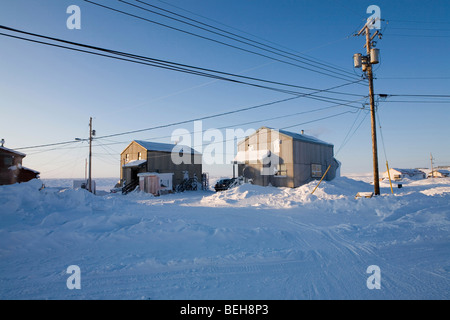 Gojahaven est une ville dans l'extrême nord du Canada où vivent 1000 IInuits. Au cours wintertimes les températures moyennes sont ar Banque D'Images