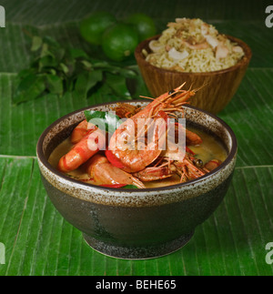 Crevettes ou gambas molee alimentaire de l'Inde du Sud Banque D'Images