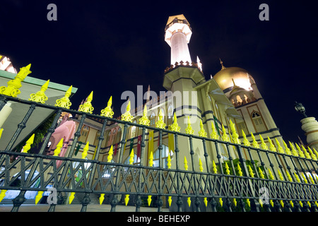 Singapour, Kampung Glam, Masjid Sultan, mosquée du Sultan. Banque D'Images