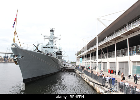 Le HMS Somerset à DSEi 2009 Banque D'Images