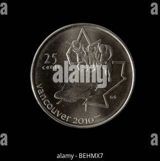 - Bobsleigh Jeux Olympiques d'hiver 2010 - 25 Cents Banque D'Images