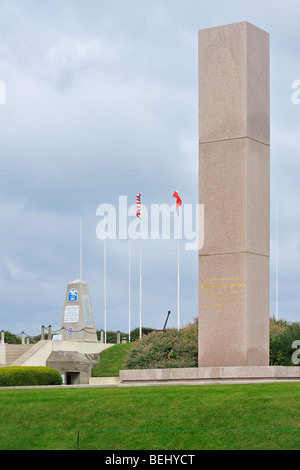 La Seconde Guerre mondiale Deux Utah Beach Mémorial américain, WW2 Utah Beach Musée du débarquement, à Sainte-Marie-du-Mont, Normandie, France Banque D'Images
