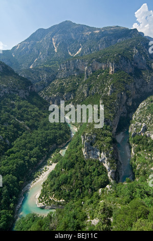 Meander River dans les Gorges du Verdon / Gorges du Verdon, Alpes de Haute Provence, Provence, France Banque D'Images