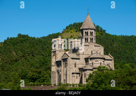 Eglise de St Nectaire . L'Auvergne. France Banque D'Images