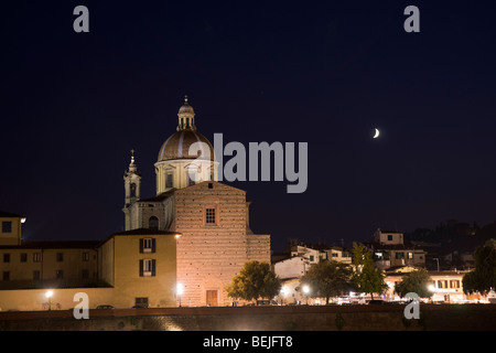 San Frediano in Cestello, nuit, Florence, Italie Banque D'Images