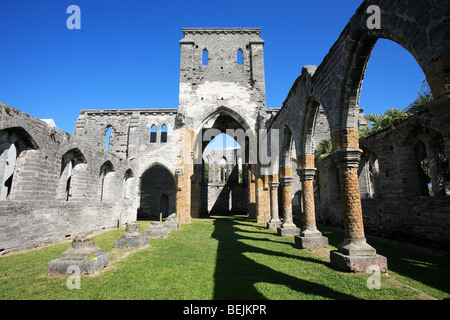 Église gothique inachevé, Saint George's, les Bermudes, l'océan Atlantique, l'Amérique centrale Banque D'Images