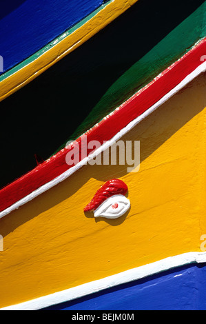 Magic-symboles religieux sur les bateaux sc, Malte Banque D'Images