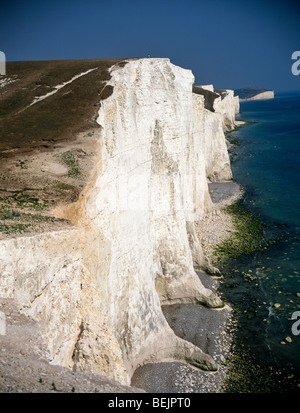 Les Sept Soeurs. Les falaises de craie. Manche. South Downs. East Sussex. Banque D'Images