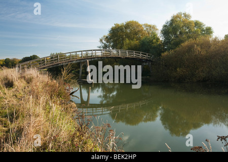 Passerelle sur la Tamise entre Newbridge et Madikwe River Lodge, Oxfordshire, UK Banque D'Images