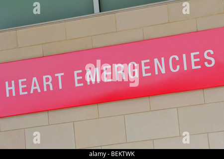 Panneau d'urgence sur l'hôpital Banque D'Images