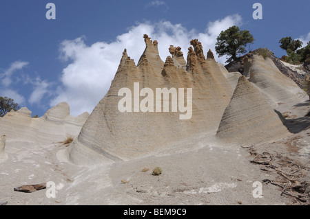 Rock Formations Paisaje Lunar sur l'île des Canaries Tenerife, Espagne Banque D'Images