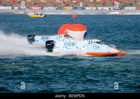 Shenzhen, Chine, 17 octobre 2009, F1 Bateau de championnat, course dans la ville de Shenzhen. Banque D'Images