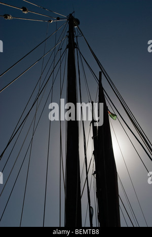 Parties d'un bateau à voile sur la côte Atlantique de la Namibie, l'Afrique. Banque D'Images