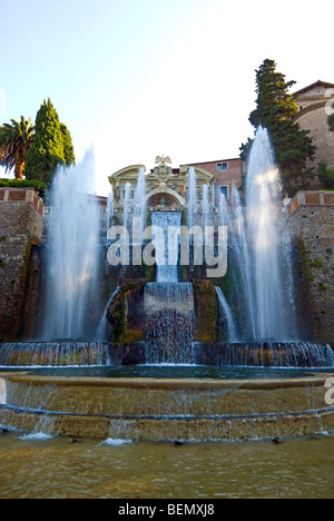 La fontaine de Neptune et de l'organe de l'eau Fontaine, Villa D'Este, Tivoli, Italie Banque D'Images