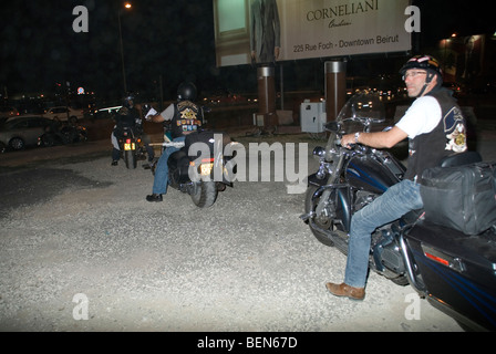 Groupe de propriétaires de Harley Davidson Beyrouth Liban Banque D'Images