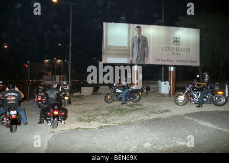 Groupe de propriétaires de Harley Davidson Beyrouth Liban Banque D'Images