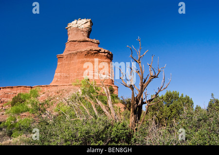 Leuchtturm pic en Palo Duro Canyon State Park, au Texas. Banque D'Images