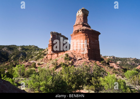 Leuchtturm pic en Palo Duro Canyon State Park, au Texas. Banque D'Images