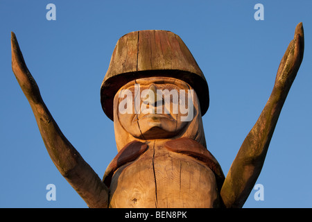 Totem de bienvenue à Vancouver Banque D'Images
