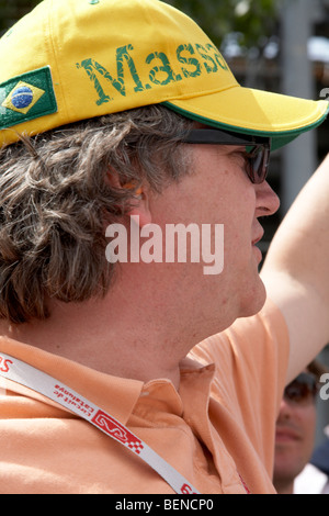 Un ventilateur de Felipe Massa sur le circuit de Catalunya Grand Prix 2009 Banque D'Images