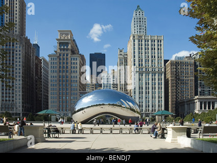 Cloud Gate, Millennium Park, Chicago, Illinois Banque D'Images