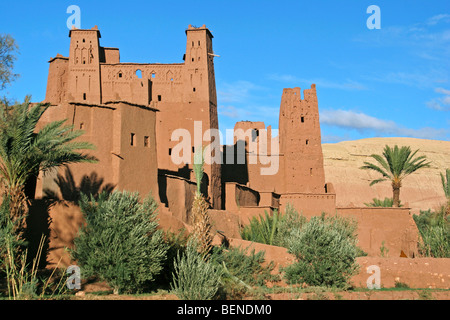 Kasbah / casbah d'Aït Benhaddou / Ksar Aït-Ben-Haddou, ville fortifiée dans la région de Marrakech-Tensift-Al Haouz, Maroc, Afrique du Nord Banque D'Images