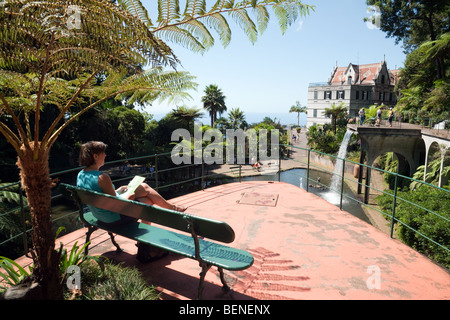 Vues dans le jardins du palais de Monte, Monte, Funchal, Madère Banque D'Images