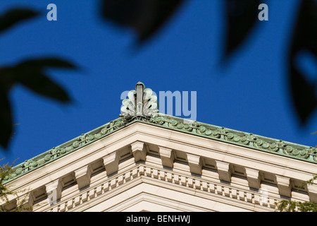 Détail de Doe Library, conçu par l'architecte John Galen Howard, UC Berkeley, CA. Banque D'Images