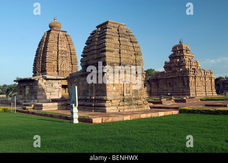 Jambulingeswara Galaganatha Sangameshwara et temples construits dans les 7ème et 8ème siècle dans la capitale de la dynastie Chalukya Banque D'Images