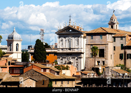 Vue sur les toits de Rome pris dans le Vittoriano Banque D'Images