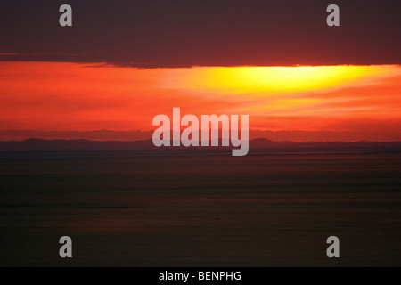 Coucher de soleil sur le désert du Namib, Namibie, Afrique du Sud Banque D'Images
