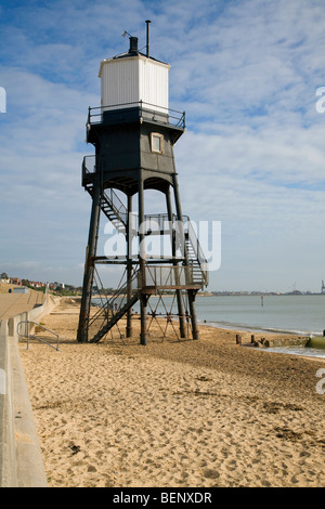 Les feux, phare de l'époque victorienne, structure de Dovercourt, Harwich, Essex, Angleterre Banque D'Images