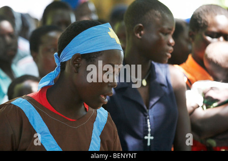 Le Soudan du Sud fête du Saint Joseph (1er mai) célébrée par la communauté catholique à Yei. Banque D'Images