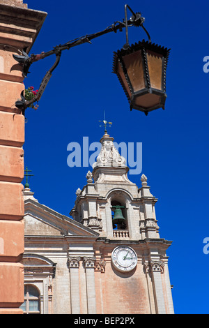 La Cathédrale St Paul, Mdina, Malte, détail Banque D'Images