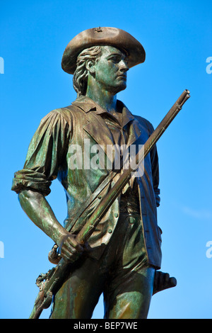 Statue de Minuteman à Old North Bridge, Concord, Massachusetts, États-Unis Banque D'Images