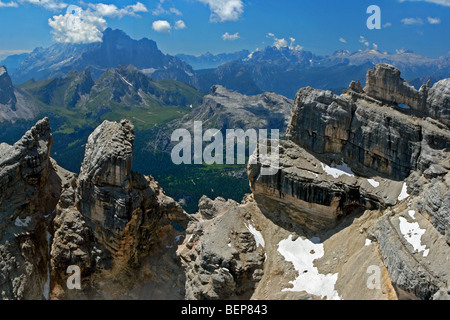 Monte Pelmo, Dolomites, Italie. Voir à partir de la Tofana di Mezzo, près de Cortina d'Ampezzo Banque D'Images