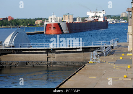 Cargo des Grands Lacs Edwin Gott entre Peterborough Sault Ste. Marie au Michigan Banque D'Images