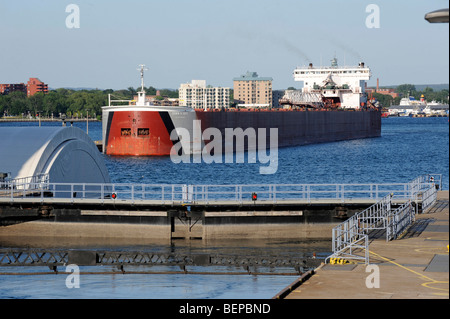 Cargo des Grands Lacs Edwin Gott entre Peterborough Sault Ste. Marie au Michigan Banque D'Images