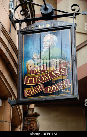 M. Thomas's Chop House pub, Manchester, Angleterre, RU Banque D'Images