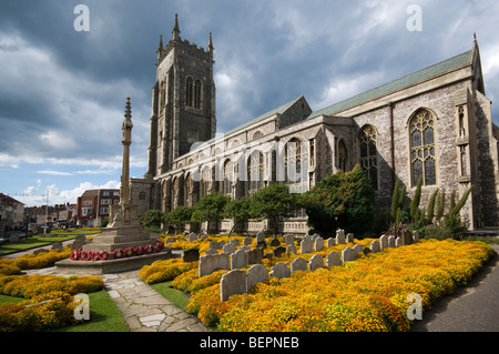 Église dans une célèbre station balnéaire de Cromer Norfolk en Angleterre East Anglia Banque D'Images