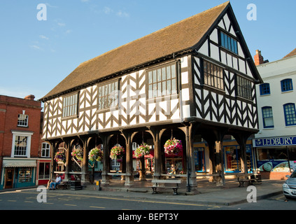 Cadre en bois Old Market House dans la ville historique de Ledbury en Grande-Bretagne Banque D'Images