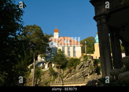 Portmeirion village, Gwynedd, Pays de Galles. Banque D'Images