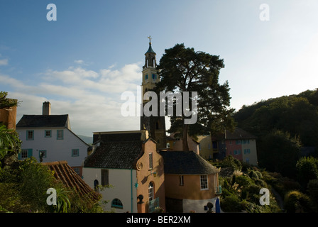 Portmeirion village, Gwynedd, Pays de Galles. Banque D'Images