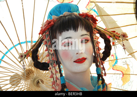 Geisha femme chez Elf Fantasy Fair Arcen Pays-Bas Banque D'Images