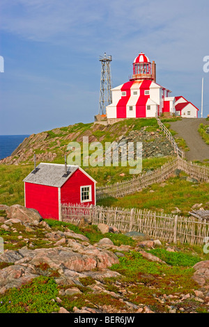 Phare du cap Bonavista, construit en 1843 et inauguré officiellement en tant que lieu historique national le 9 août 1978, Bonavista Peninsul Banque D'Images