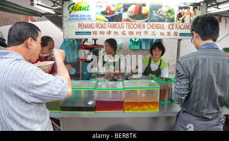 Célèbre Cendol stall à Penang, Malaisie. Banque D'Images